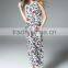 Women Sleeveless Fashion Floral Printed Casual Jumpsuit 2016 Designs