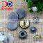 Metal Anti Silver Color Button Four Part Press Button for Jacket and Coat