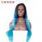 Synthetic Hair Black Root Blue Ombre Straight Lace Front Wig Hair Wigs