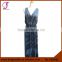 1461603 Long Design Deep V Neck Jersey Paisley Women Dress                        
                                                Quality Choice