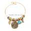 Latest design elegant wholesale vintage engraved inspiration expandable wire bracelet