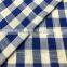 Blue and White Check Knitting Fabric for Shirts with Regenrated Cotton and Polyester Yarn