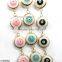 Colorful Eye Shaped Brass Chain With Rhinestones