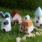 Micro landscape small house , resin windmill small castle