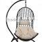 Hot sale black PE wicker leisure garden rattan furniture single seat swing chair                        
                                                Quality Choice