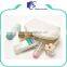 Women small leather shell shaped cosmetic makeup bag