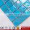 IMARK Iridescent Blue Color Square Glass Recycle Glass Mosaic Swimming Pool Tiles
