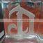 Food grade square 750ml sand blasted glass vodka fancy bottles