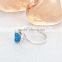 925 Sterling Silver Heart Shape Tanzanite Blue Opal Ring Wholesale SRI085W