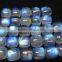 Rare Cushion Cut Blue Flashy 10x10 mm Natural Rainbow Moonstone