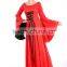 Red long gown Wholesale Adult Women Princess Halloween Long Dress