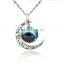 fashion alloy moon time jewlery 2015 necklace