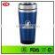 16oz food grade insulated plastic and stainless steel travel mug