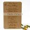 2015 handmake wood invitation card for wedding festival factory derect sale