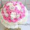 Handmade Lovely Pink White Rose Bride Bouquet