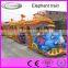 Outdoor elephant fiberglass electric mini train for sale in the theme park