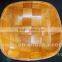 woven wooden plate and bowl