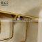 Shinning Styke Wall Mounted Bathroom Accessories Gold Finishing Brass Corner Basket for Bahroom Storage