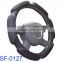 China Promotional gift with PU leather suede material fashion car steering wheel covers for winter