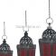 moroccan style red lanterns set of 3