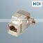 Network Solution Cat6 RoHS 180 Degree Full Shielded STP Module Keystone Jack