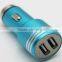 Multi-function Metal aluminum alloy safety hammer double USB car charger