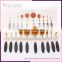 bamboo tooth brush make up set,Women's Professional cosmetic 10pcs tooth brush holder