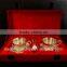 New design silver plated gift item beautiful hand carved high quality cup plates tea set