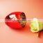 Red glass candle jar egg shape