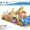 (HD-10301 )Cartoon Baby Face 8 Seats Fiberglass Train with Tracks Train Ride, kids amusement ride electric toy train sets