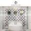 Custom white grey marble wall cladding bathroom mosaic