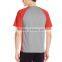 lastest new design two tone color raglan t shirt