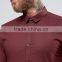 Guangzhou High Quality Custom Long Sleeve Point Collar Mens 97% Cotton 3% Elastane Casual Slim Fit Plum Solid Shirts