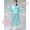 Green Promotional Wholesale Adult Practical 100% PVC Raincoat Fabric