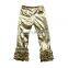 wholesale icing pants new children ruffle pant icing baby leggings boutique golden silvery shine pants new design baby girls