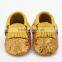 Multicolor sequin fringed leather baby moccasins, sequin baby moccasin