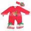 Yawoo high quality wholesale baby girls Christmas petti romper holiday wear party jumpsuit xmas kids festival bodysuit fashion