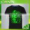 Custom cotton your design mixed size glow in the dark 3D LED t-shirt