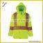 Zipper Reflective Hi-Visibility Safety Workwear With Detachable Hoody