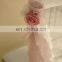 Fancy Wedding Party Ruffled Organza Blush Chair Sashes