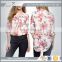 Latest fashion sweet floral print chiffon blouse design in high quality 2016 Latest Designer Floral Lace Striped Blouse