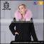 Women's big raccoon fur collar fur jacket men outerwear fur jacket