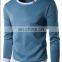 OEM Service Men's Hedging Sweater Long Sleeves Leisure Round Neck Solid Sweatshirt