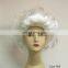 Short white DIVA style party wigs P-W206