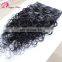 Raw indian curly hair clip in hair extensions for african american