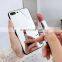 Case Phone Cover For Iphone 8 7 Plus Women Custom Plastic Water Proof Glitter Shockproof Clear Tempered Glass Phone Case Holder