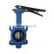 ISO Certificated API PN25 gear wafer butterfly valve rubber seal seat
