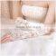 Instyles Wedding Bride Party Flower Pearl Lace Stretch Satin Long Fingerless Gloves Ivory