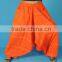 Orange Mens Harem Pants Baggy Genie Burning Man Pants Trouser Jumpsuit Yoga Boho Gypsy Indian Women Loose Pant