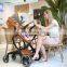 High landscape leather good baby stroller pram for baby